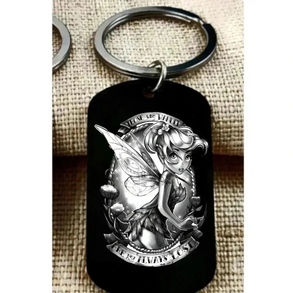 Those who wonder are not always lost peter pan tinker Bell Hot Keychain